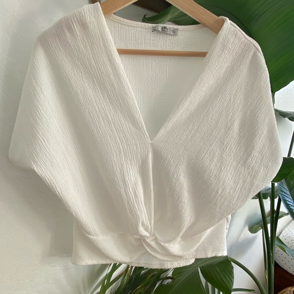 Zara Short Sleeve Knotted Top